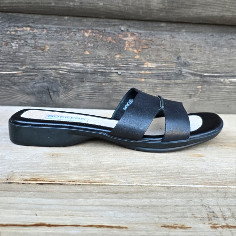 Dockers Rachel Y2K Classic Minimalist  Double Band Comfort Slide Sandal 7M - Picture 7 of 15